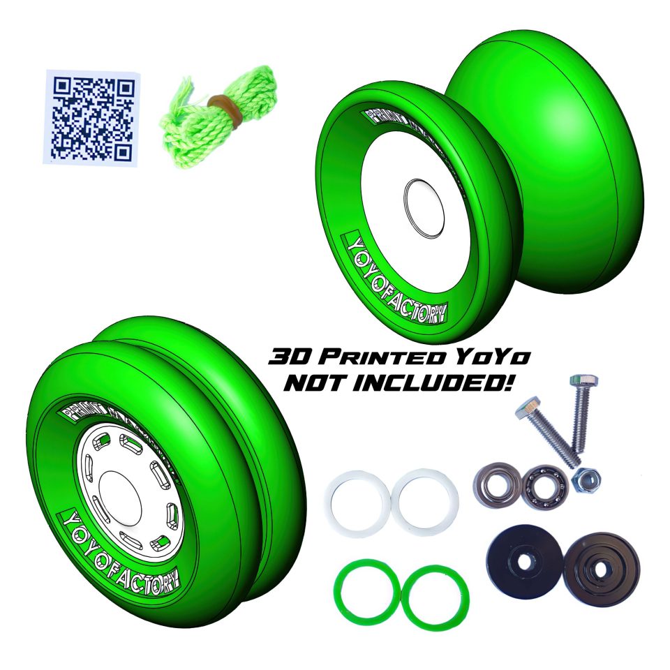 3d Printed YoYo File and Bearing Kit - 3d Printed YoYo NOT INCLUDED